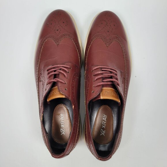 XRay Men's Burgundy Brogue Design Oxfords Shoes XRW642 US Size 10 - Picture 5 of 11